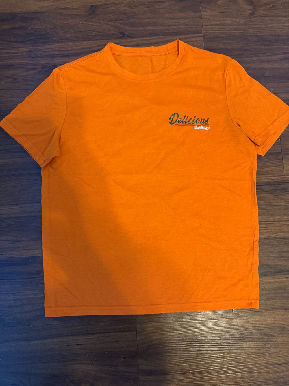 Delicious Bright Orange Short-Sleeve Crew Tee for Men